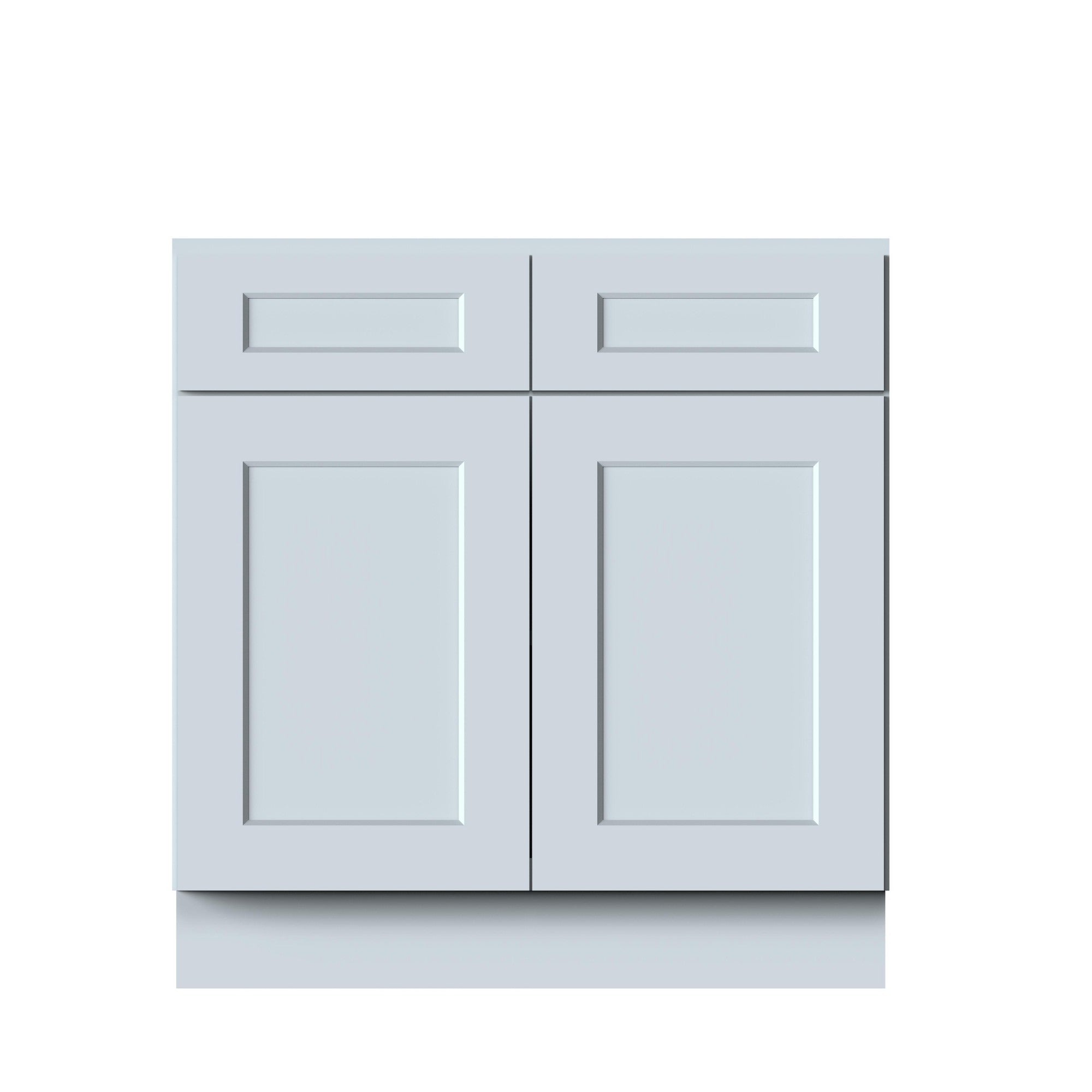 Front. Boyel Living - 33in.W Dove Gray BASE CABINET Fully assembled Cabinet with One Rubberwood Drawer and Two MDF Door Recessed Panel Shaker - Gray.