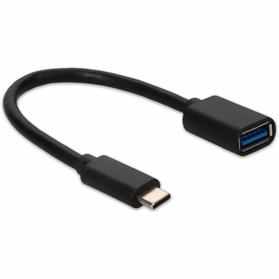 Alt View 6. AddOn - AddOn USB C 3.1 Male to USB A 3.0 Female Black Adapter - 6.69" USB Data Transfer Cable for Portable Hard Drive, Tablet.