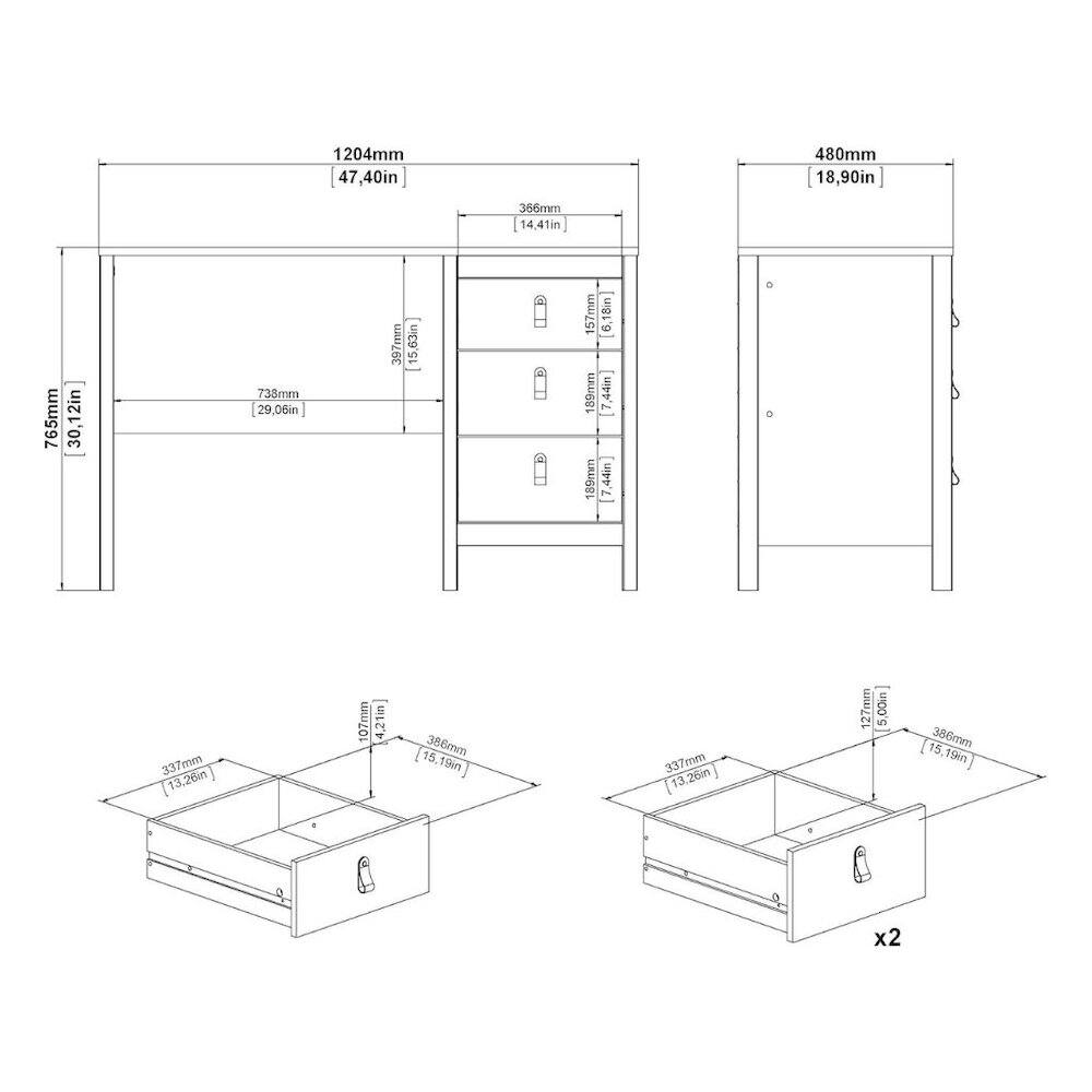 1 204mm 47.40in  
356mm 14.41in  
480mm 18.90in  
765mm 30.12in  
738mm 29.06in  
397mm 15.63in  
157mm 6.18in  
189mm 4.4in  
337mm 13.26in  
107mm 4.21in  
386mm 15.19in  
127mm 5.00in  
127mm 5.00in  
189mm 4.4in  
337mm 13.26in  
386mm 15.19in  
127mm 5.00in  
127mm 5.00in  
x2