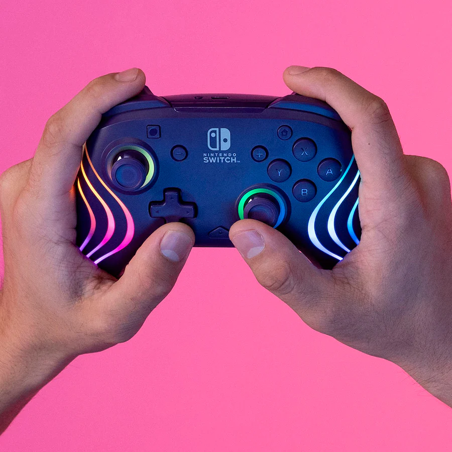 PDP Afterglow Wave Wireless RGB Gaming Controller for Nintendo Switch ...
