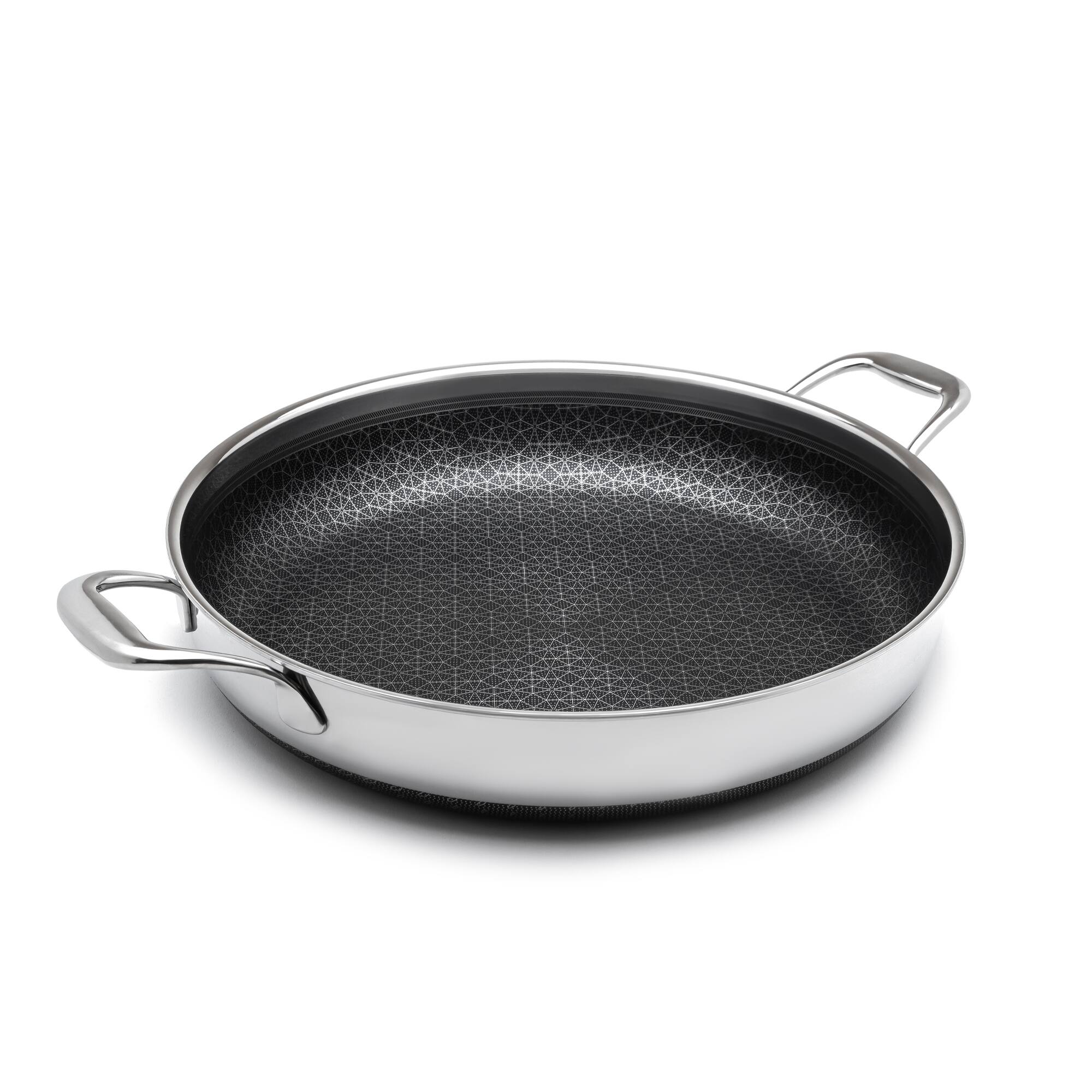 Alt View 2. Livwell Brands - DiamondClad™ 14" Hybrid Nonstick Stainless Steel Everything Pan Set w/ Tempered Glass Lid - Silver/Black.