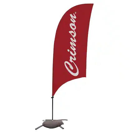 Front. Victory Corps - Harvard Crimson 7.5' Razor Feather Flag with Base - Crimson.