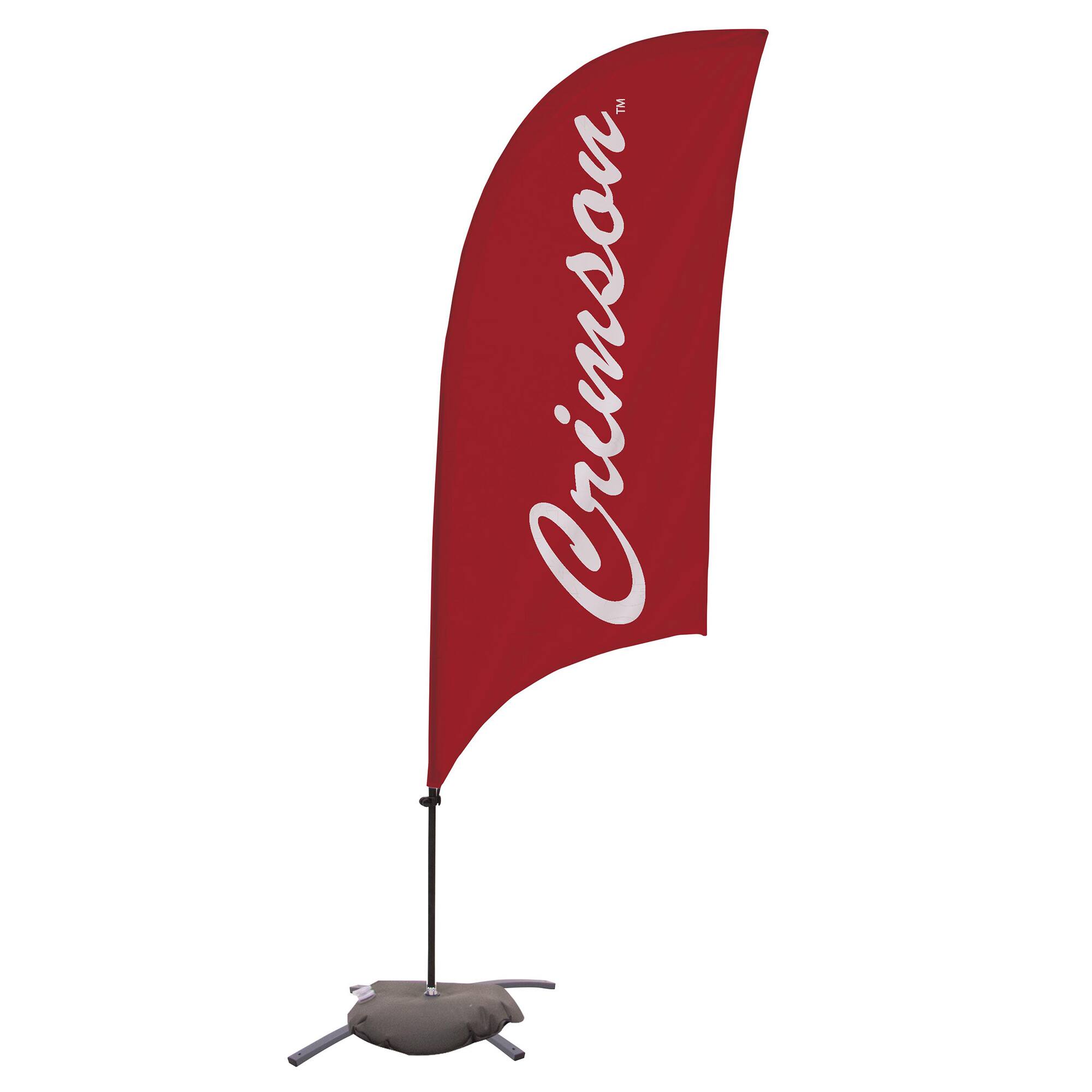 Front. Victory Corps - Harvard Crimson 7.5' Razor Feather Flag with Base - Crimson.