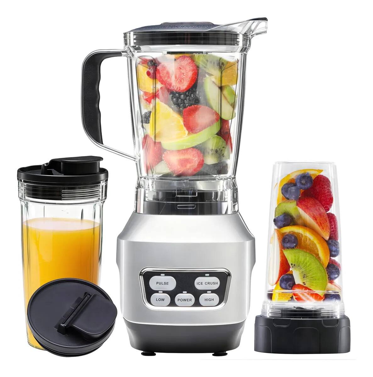 Sweet - Blender 1500W, Professional High Speed Countertop Blender with Durable Stainless Steel Blades, BPA Free for Ice & Fruits - Black