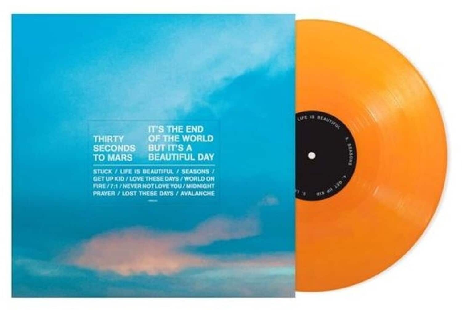 Thirty Seconds to Mars - It's The End of The World But It's A Beautiful Day - Ltd Orange Vinyl   - VINYL LP price history on PriceWatchPro