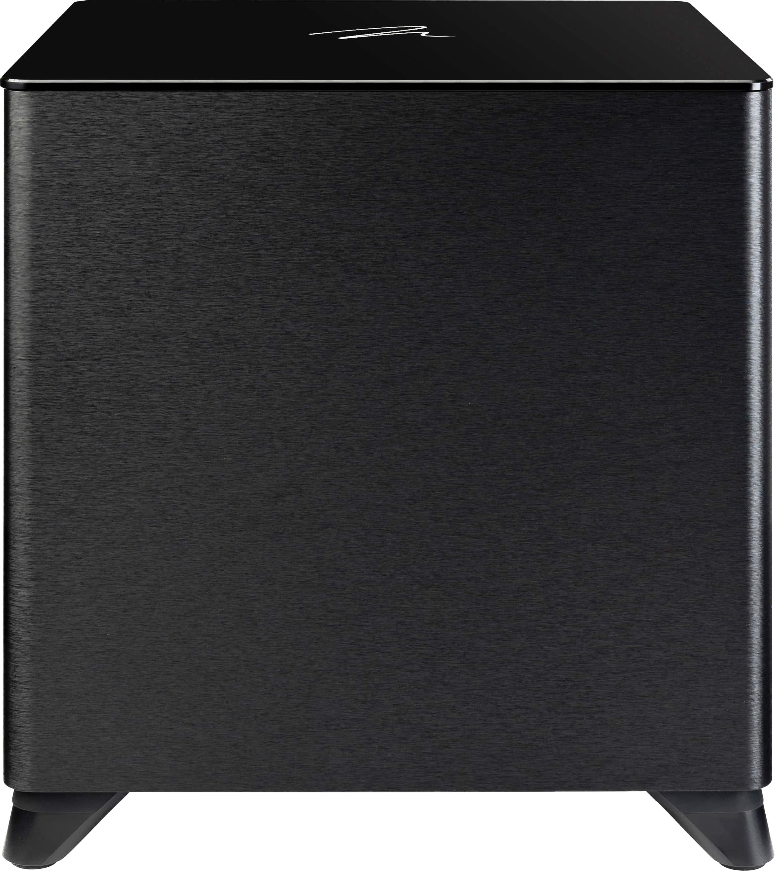 Angle. MartinLogan - Dynamo Foundation 12, 12” Sealed, Powered Subwoofer, with Magnitude MT-700 Amplifier, DSP-Optimized, and Wireless Ready - Brushed Black.