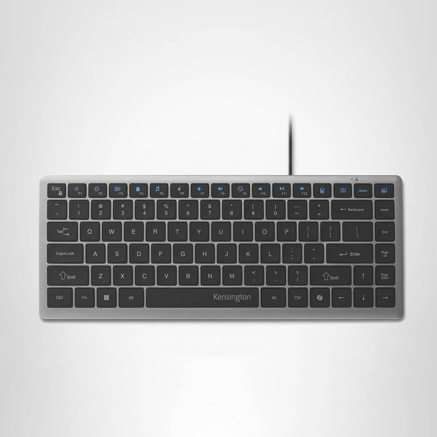Kensington - KB415 EQ Compact Wired USB-C Keyboard, Copilot AI Key, 16 Programmable Keys, Quiet Keys – K75411NA - Black