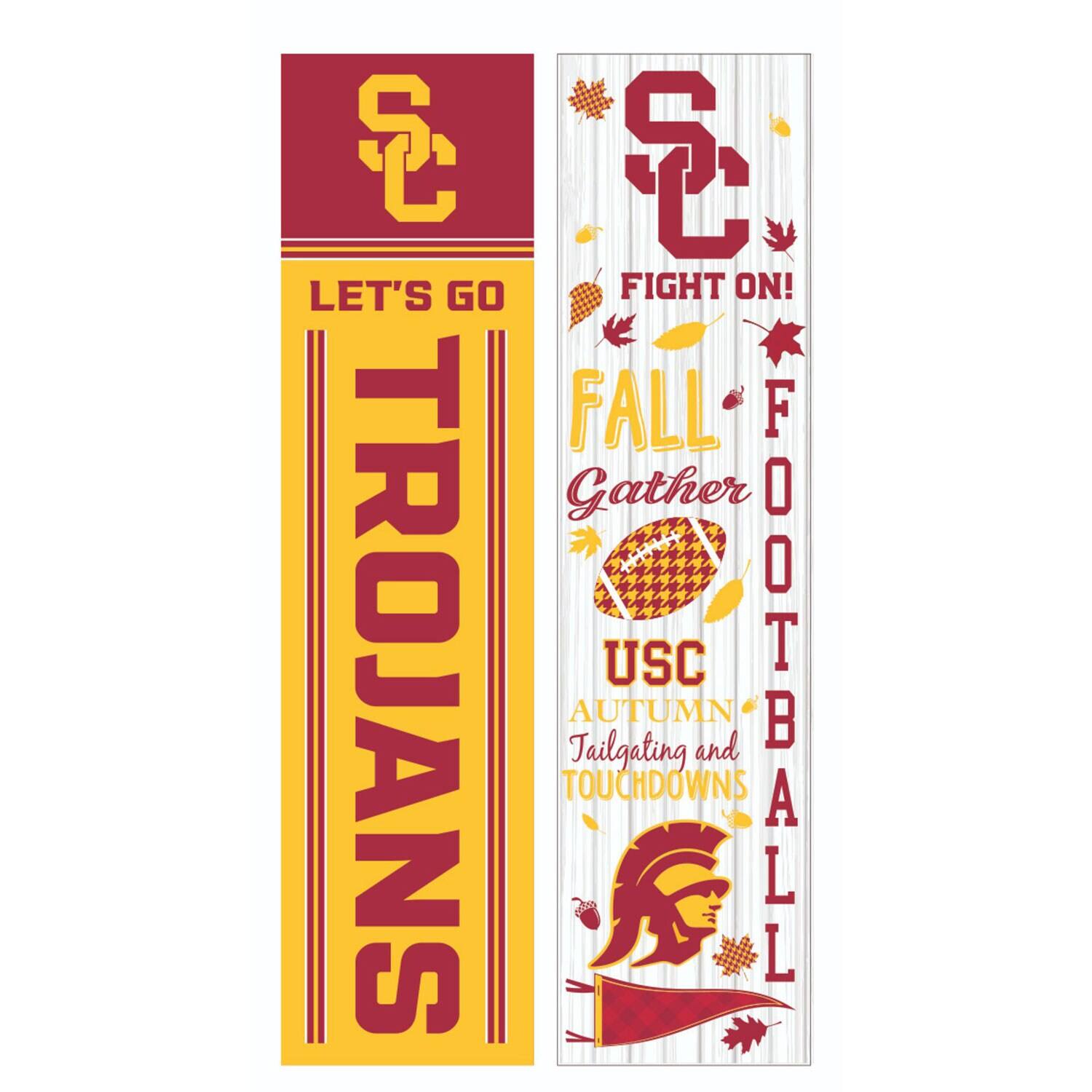 LET'S GO TROJANS

FIGHT ON!  
FALL FOOTBALL  
Gather  
USC  
AUTUMN  
Tailgating and TOUCHDOWNS