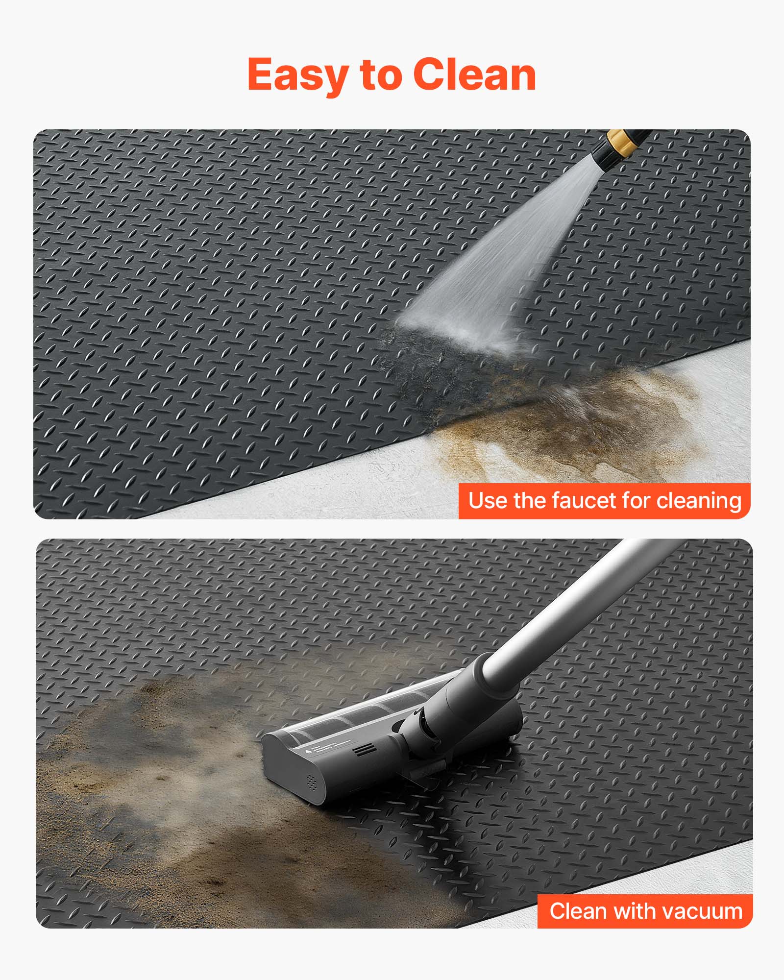 Easy to Clean

Use the faucet for cleaning

Clean with vacuum