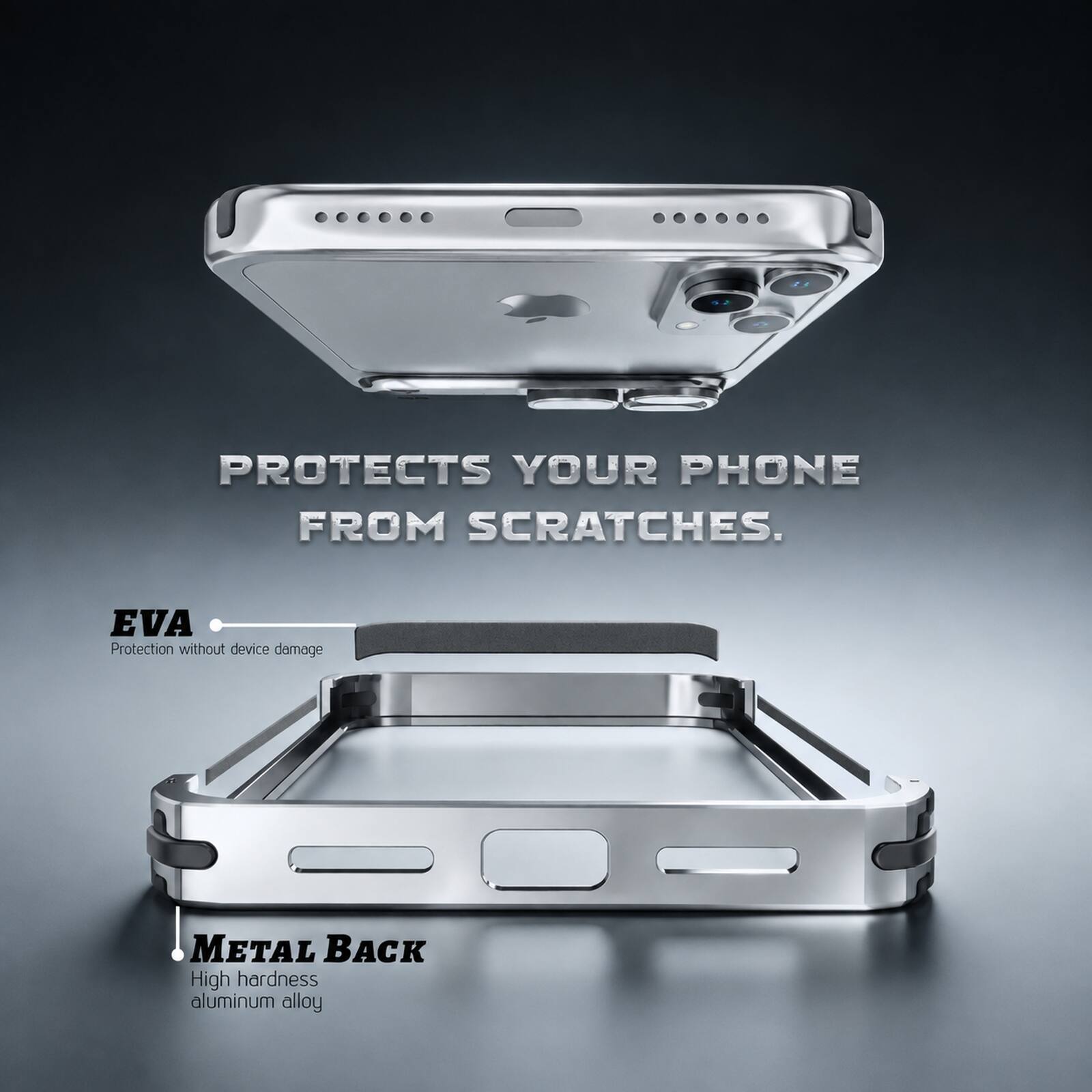Dteck For Apple iPhone 18 Pro Aluminum Bumper Case,Slim Fit Heat ...