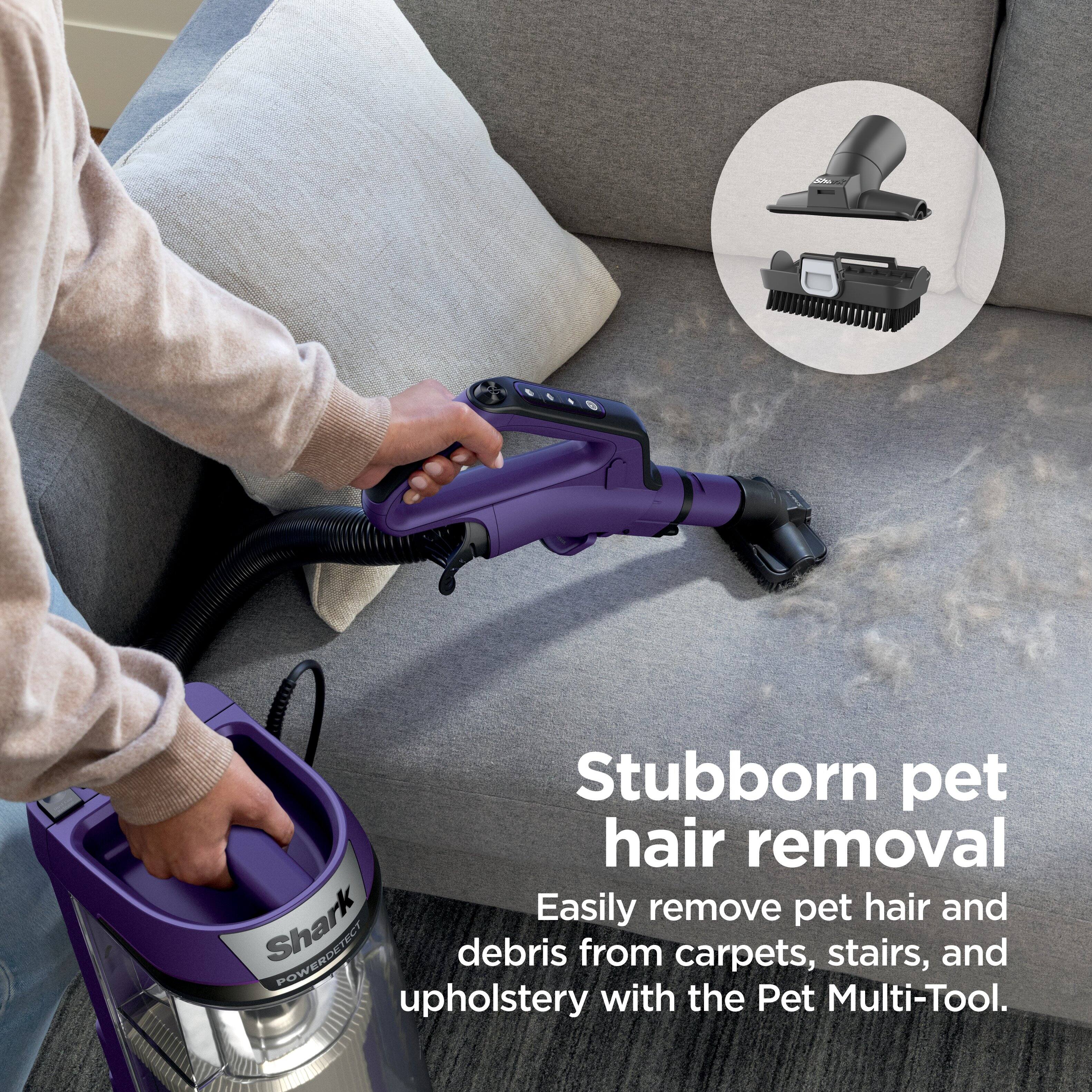 Stubborn pet hair removal  
Easily remove pet hair and debris from carpets, stairs, and upholstery with the Pet Multi-Tool.