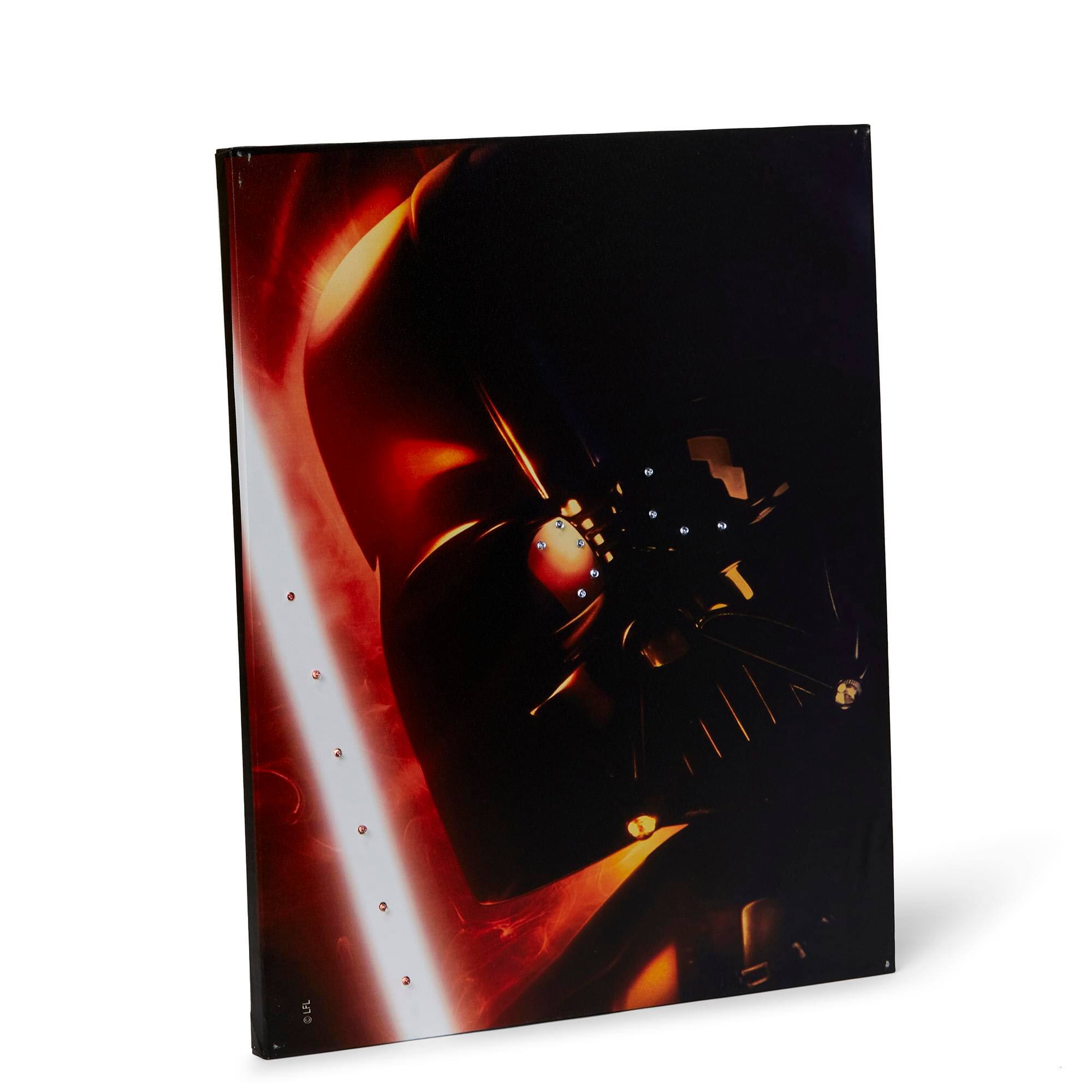 Alt View 10. Star Wars - Star Wars Illuminated Canvas Art - 23.9”x19.9” - Darth Vader - Black/Red.