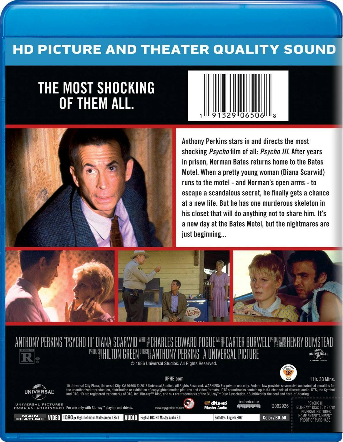 Back. Psycho 3 [Blu-ray].