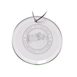 Jardine - Oberlin Yeomen 3'' Glass Round Ornament - Multicolor