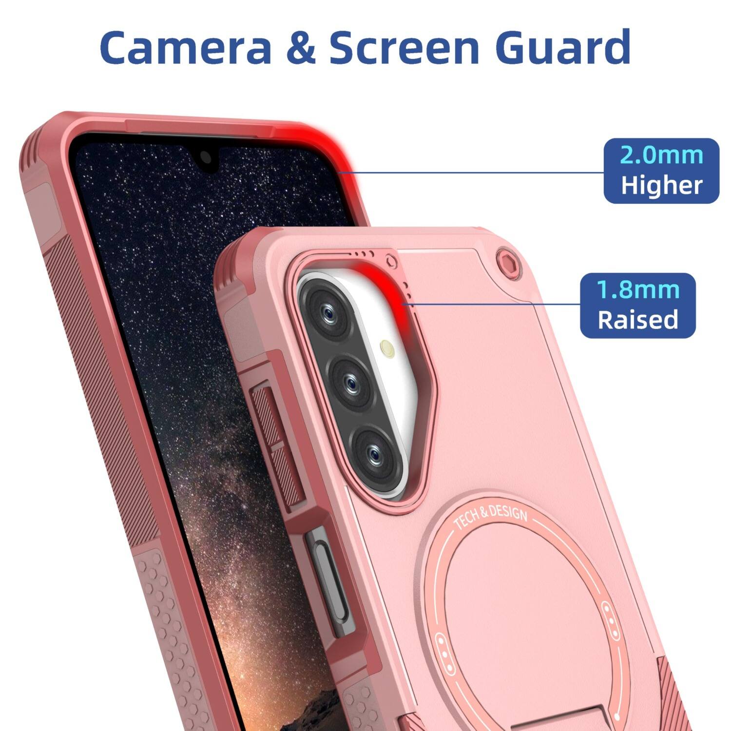 Camera & Screen Guard  
2.0mm Higher  
1.8mm Raised  
TECH & DESIGN