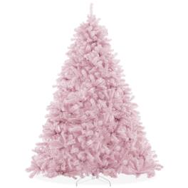 Casafield - Spruce Artificial Holiday Christmas Tree with Metal Stand - Pink