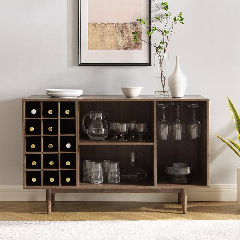 Alt View 7. Crosley Furniture - Liam Wine Rack Sideboard - Walnut.