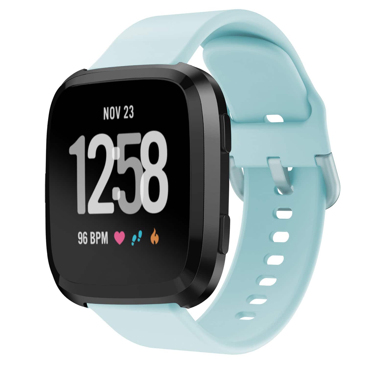 StrapsCo - Sport Band Silicone Rubber Watch Strap For Fitbit Versa & Versa 2 - Light Blue price history on PriceWatchPro