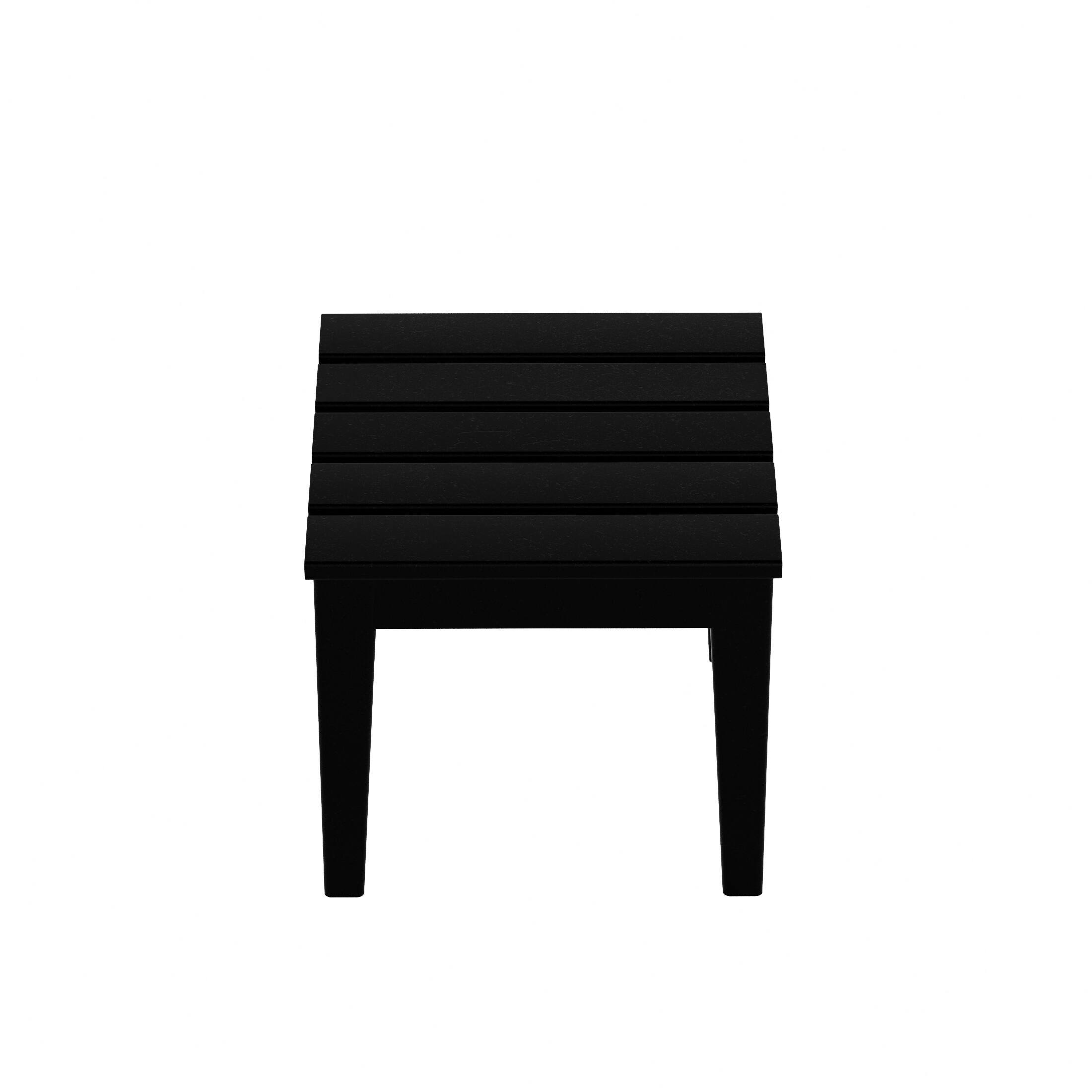 Alt View 1. WestinTrends - WestinTrends Ashore Outdoor Patio Modern Adirondack Side Table - Black.