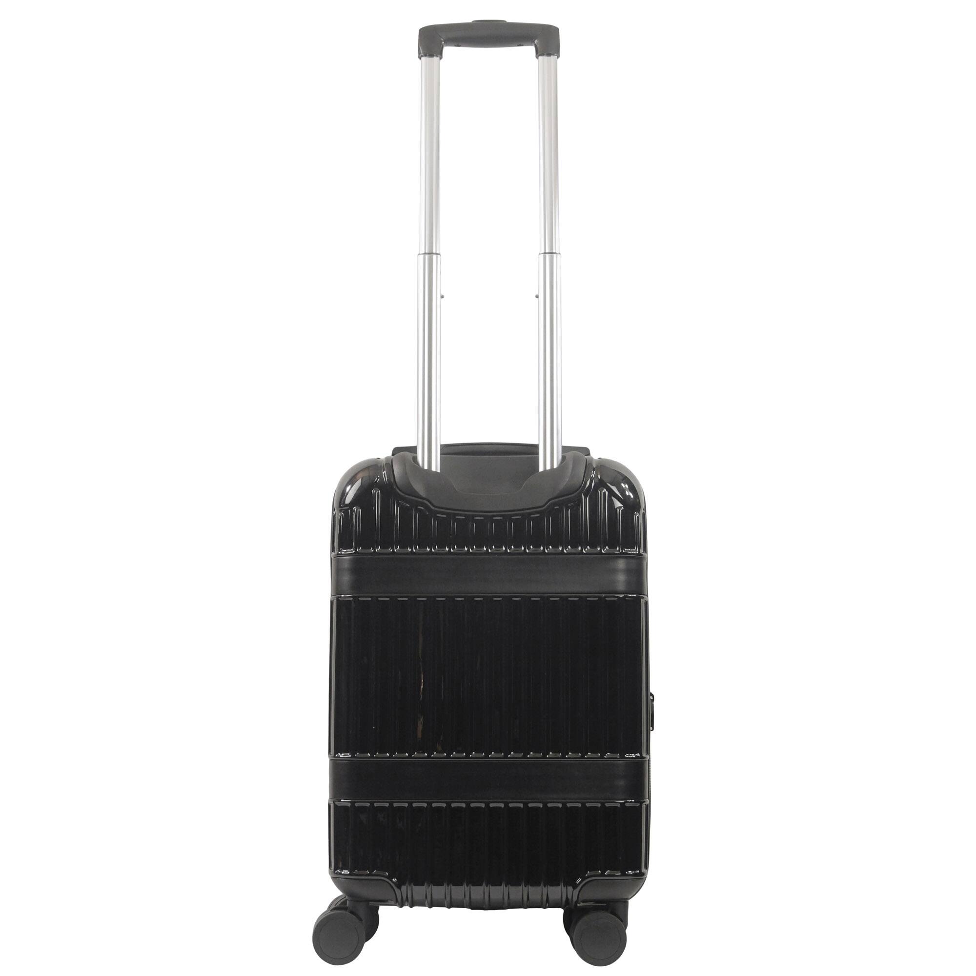 Back. Martha Stewart - The Bedford 22" Hardcase Carry-On - BLACK.