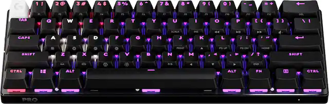 Logitech - PRO X 60 LIGHTSPEED TKL 60% Wireless Mechanical GX Optical Tactile Switch Gaming Keyboard with LIGHTSYNC RGB for PC - Black