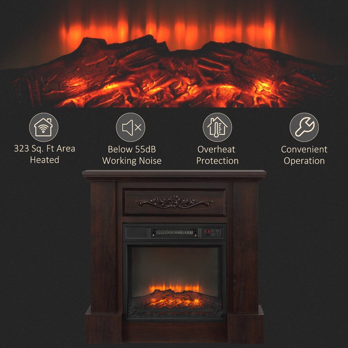 323 Sq. Ft Area Heated  
Below 55dB Working Noise  
Overheat Protection  
Convenient Operation