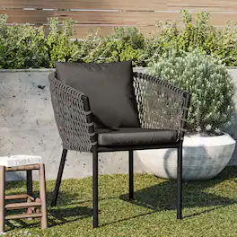 Sailor Outdoor Patio Dining Armchair by Modway - Charcoal Charcoal