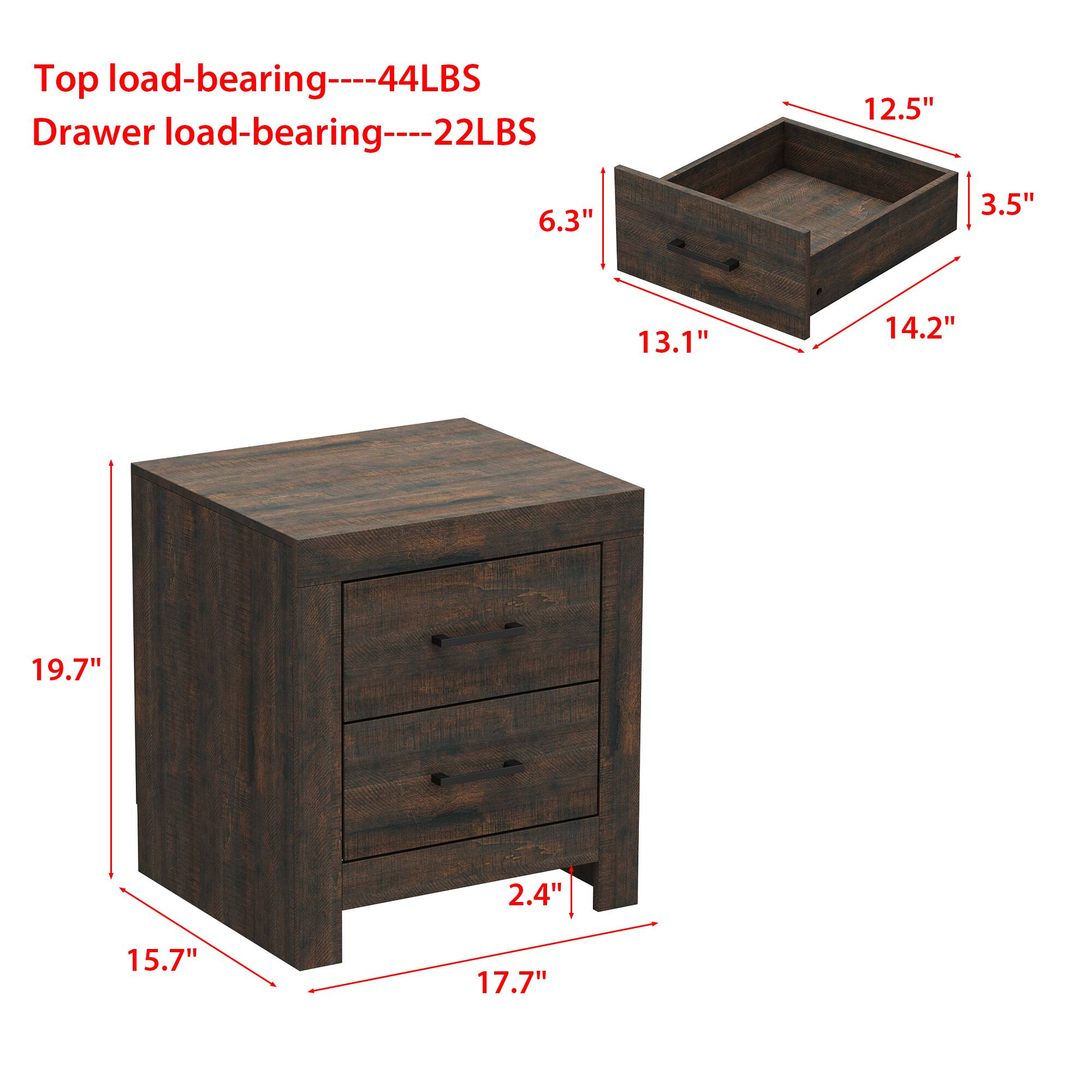 Top load-bearing----44LBS
Drawer load-bearing----22LBS
12.5"
6.3"
3.5"
13.1"
14.2"
19.7"
2.4"
15.7"
17.7"