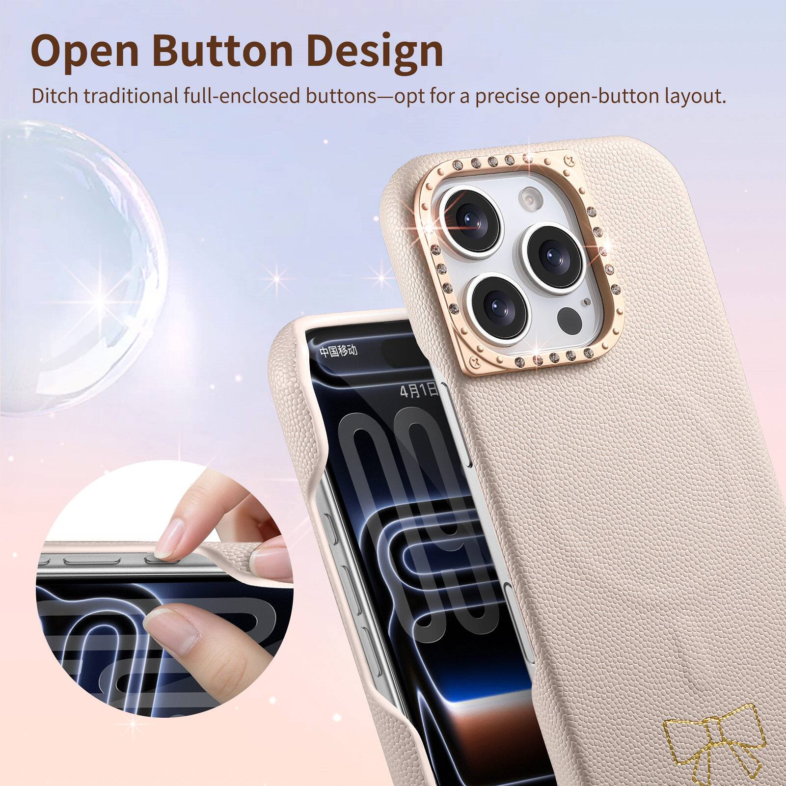 Open Button Design  
Ditch traditional full-enclosed buttons—opt for a precise open-button layout.