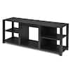 Front. Gymax - Gymax 2-Tier TV Stand Storage Cabinet Console Adjustable Shelves Living Room UP TO 65" - Black.