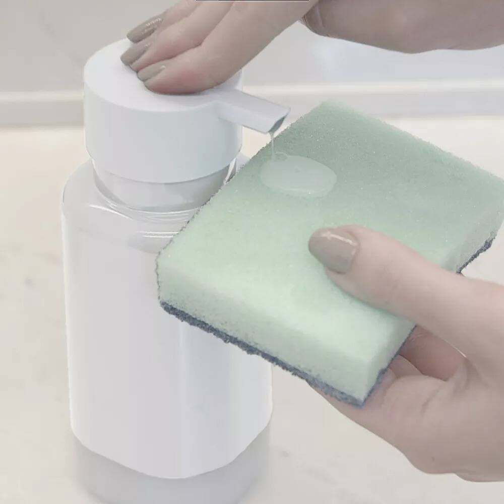 Alt View 1. OU - OU 17oz Dish Soap Dispenser, Kitchen & Bathroom Soap Dispenser, Hand Pump Compatible with Gel Soaps - White - White.