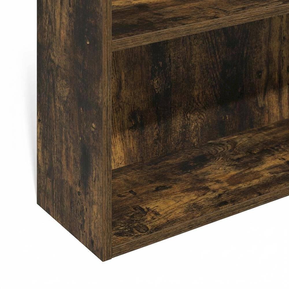 Alt View 2. FurniFact - Amber Pine 6-Tier Open Shelf Bookcase with Storage Organizer - Amber Pine.
