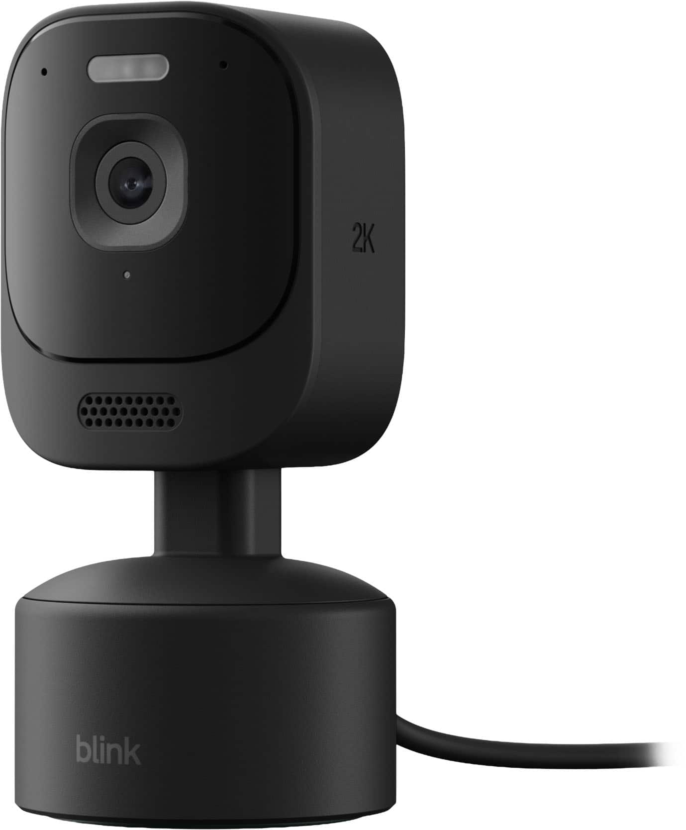Front. Blink - Blink Mini Pan-Tilt 2K+ (newest model), Rotating Outdoor Plug-In Security Camera, 2K Video, Auto Tracking, 360° View - Black.