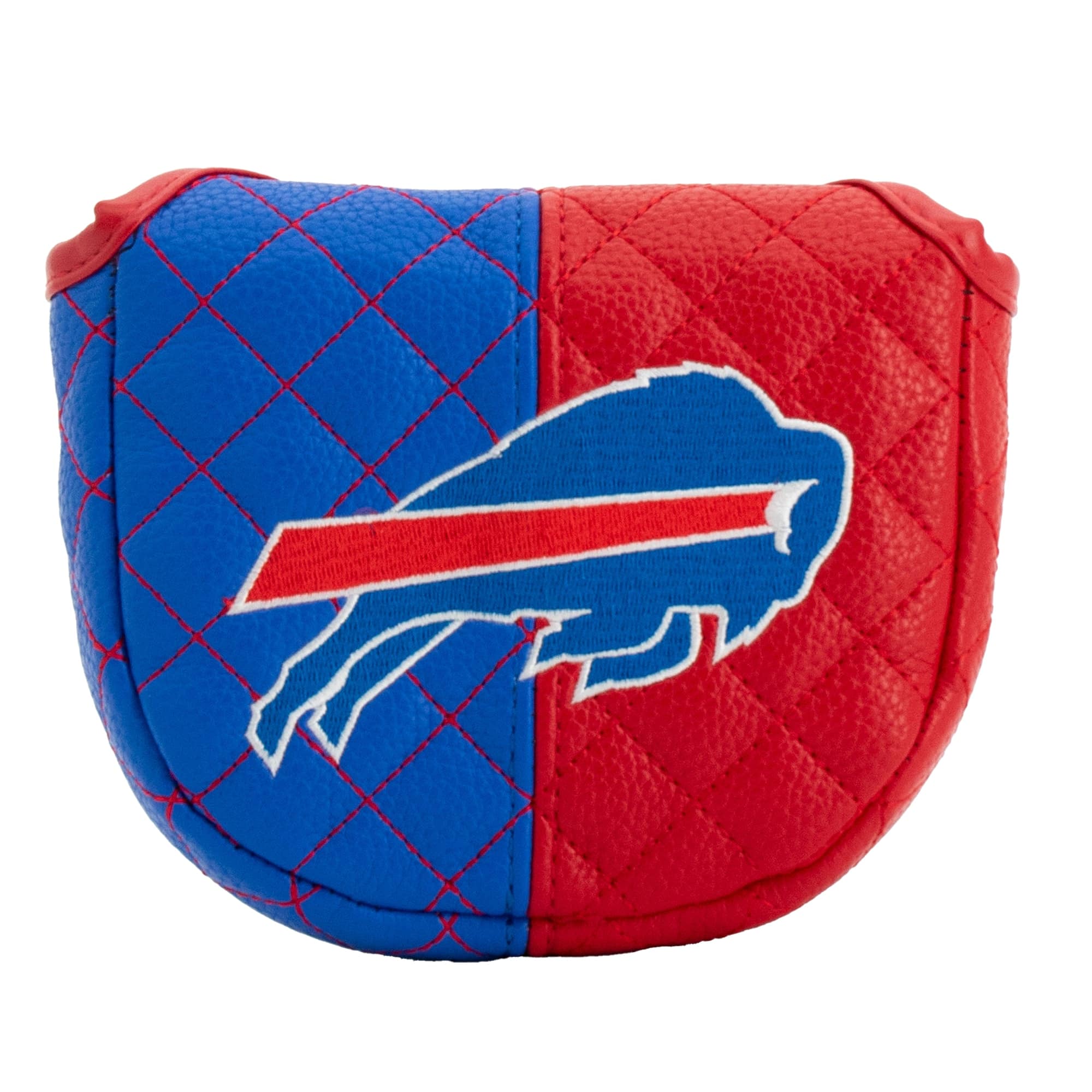 Front. Team Golf - Buffalo Bills Quilted Mallet Putter Cover - Multicolor.