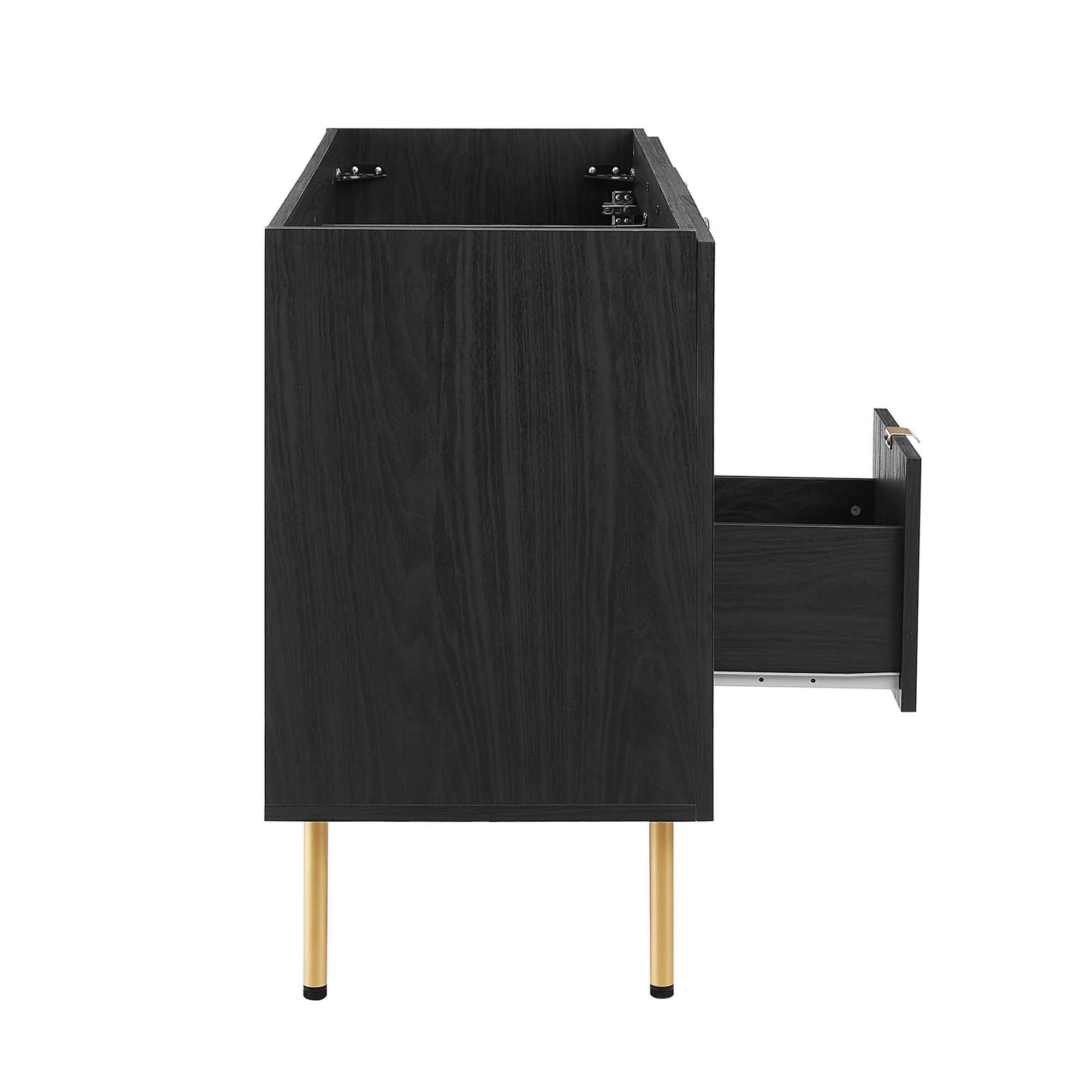 Alt View 2. Modway - Chaucer Bathroom Cabinet Basin Not Included by Modway - Black.