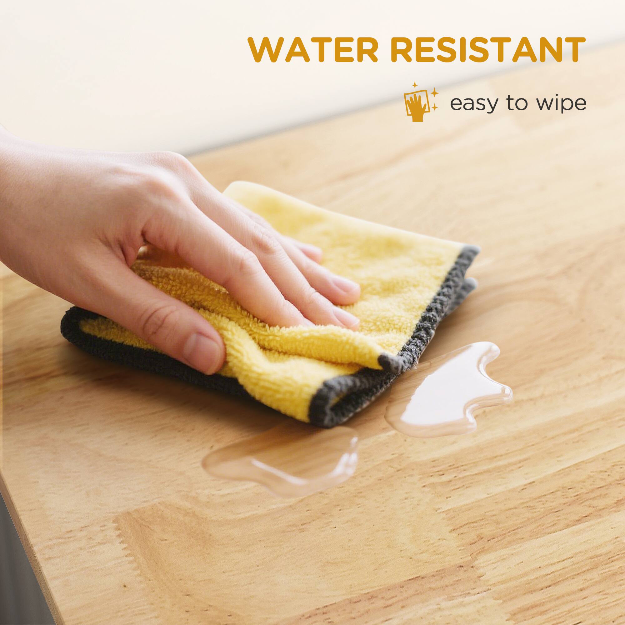 WATER RESISTANT easy to wipe