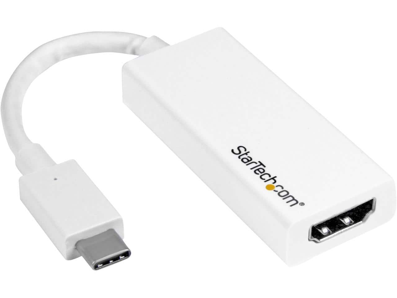 StarTech.com - USB C to HDMI Adapter - 4K 60Hz, Thunderbolt 3 (CDP2HD4K60W) - White