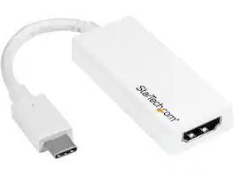 StarTech.com - USB C to HDMI Adapter - 4K 60Hz, Thunderbolt 3 (CDP2HD4K60W) - White