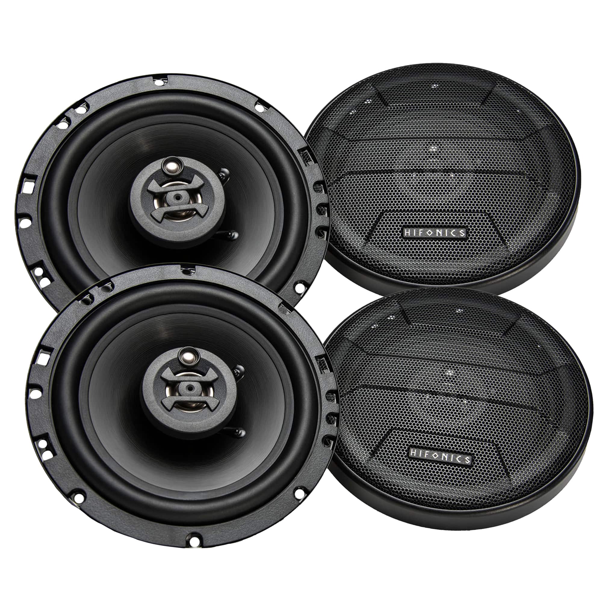 Hifonics - Zeus ZS653 6.5 Inch 3 Way 300 Watt Car Audio Coaxial Speakers, 2 Pairs - Black