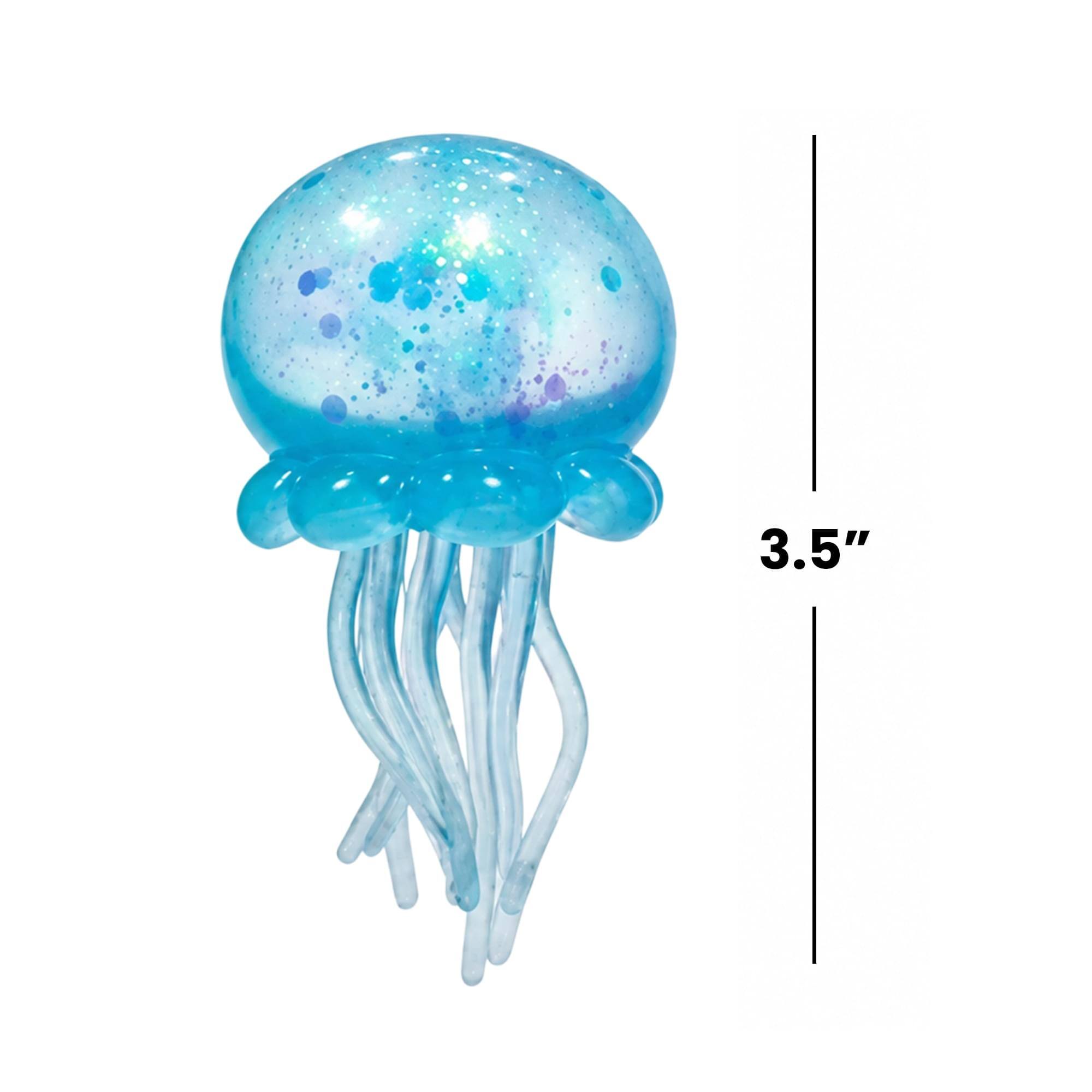 Alt View 1. Puka Creations - Squishy Jellyfish 3.5-Inch Stress Reliever | Blue - Blue.