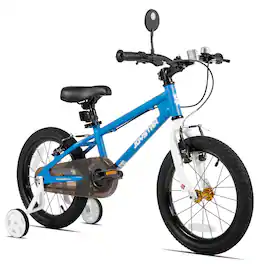 JOYSTAR - Lomand 16" Kids Bike with Training Wheels, Dual V-Brake Kids Bicycle for Boys Girls Ages 4-7 - Blue