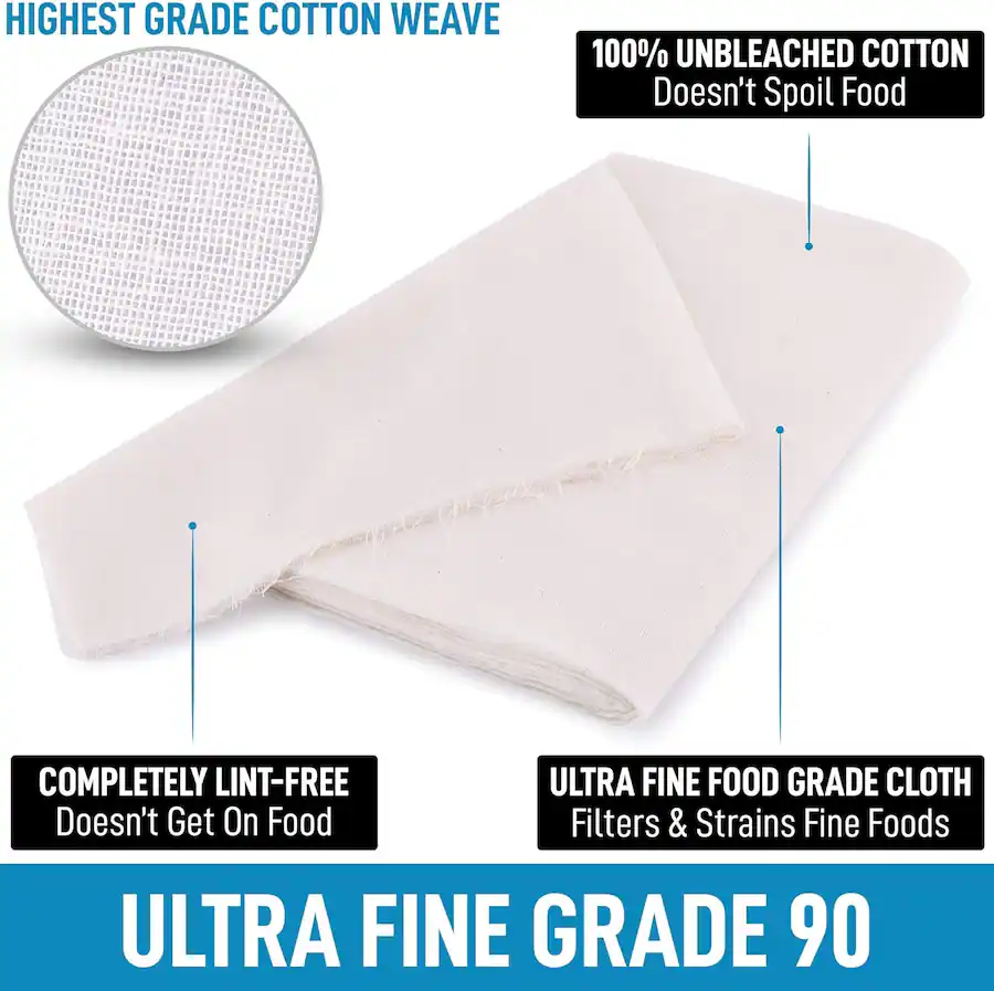Kitchen Grade Cloth Zulay Kitchen Grade 90 Cheesecloth Unbleached & Reusable Ultra Fine ...