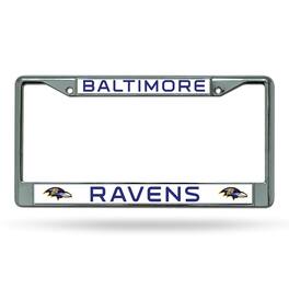 Rico Industries - Baltimore Football Ravens Chrome Metal Auto Car License Plate Frame - Multi