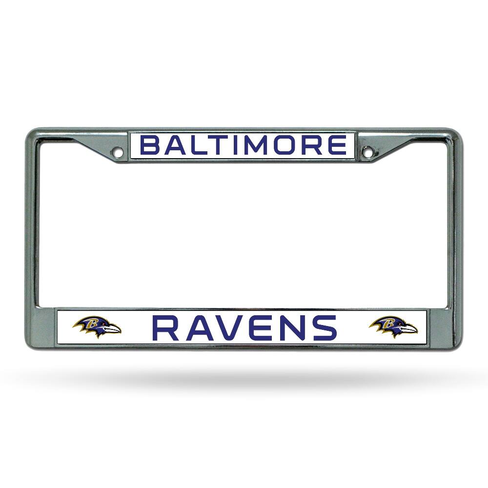 Baltimore Football Ravens Chrome Metal Auto Car License Plate Frame