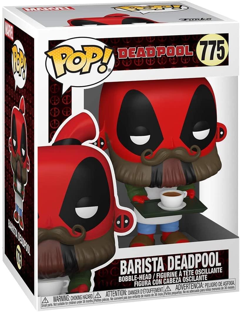 Marvel Funko POP Vinyl Figure | Coffee Barista Deadpool Red 54653 ...
