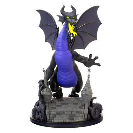 Front. Disney - Disney Maleficent Dragon Q-FIG MAX Elite Diorama - Black/Purple.