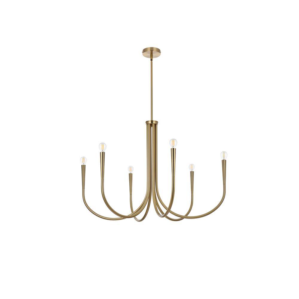 Left. Living District - Layne 36 inch chandelier in Gold - Gold.