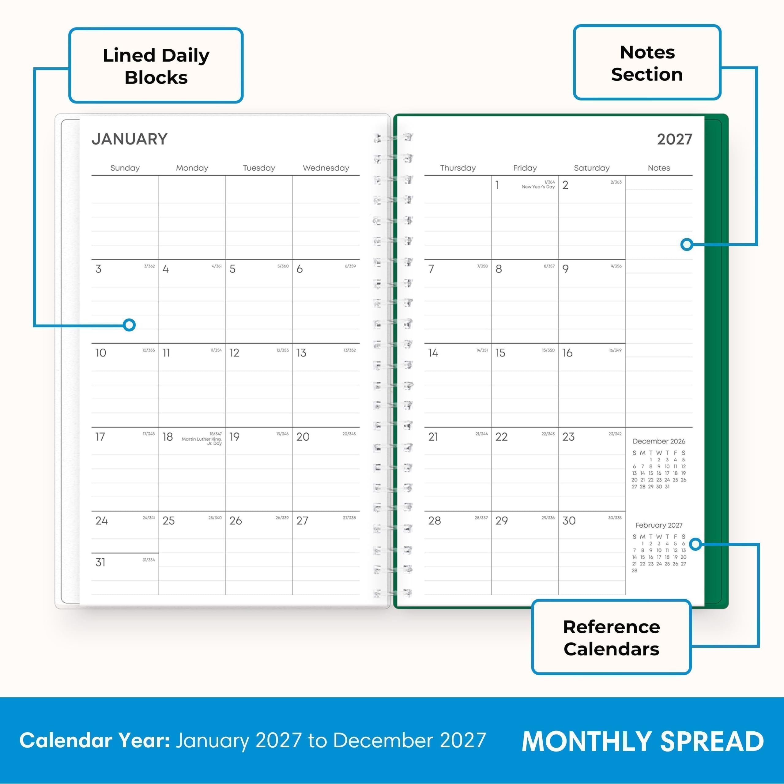 Blue Sky 2027 Weekly & Monthly Planner Calendar, 5