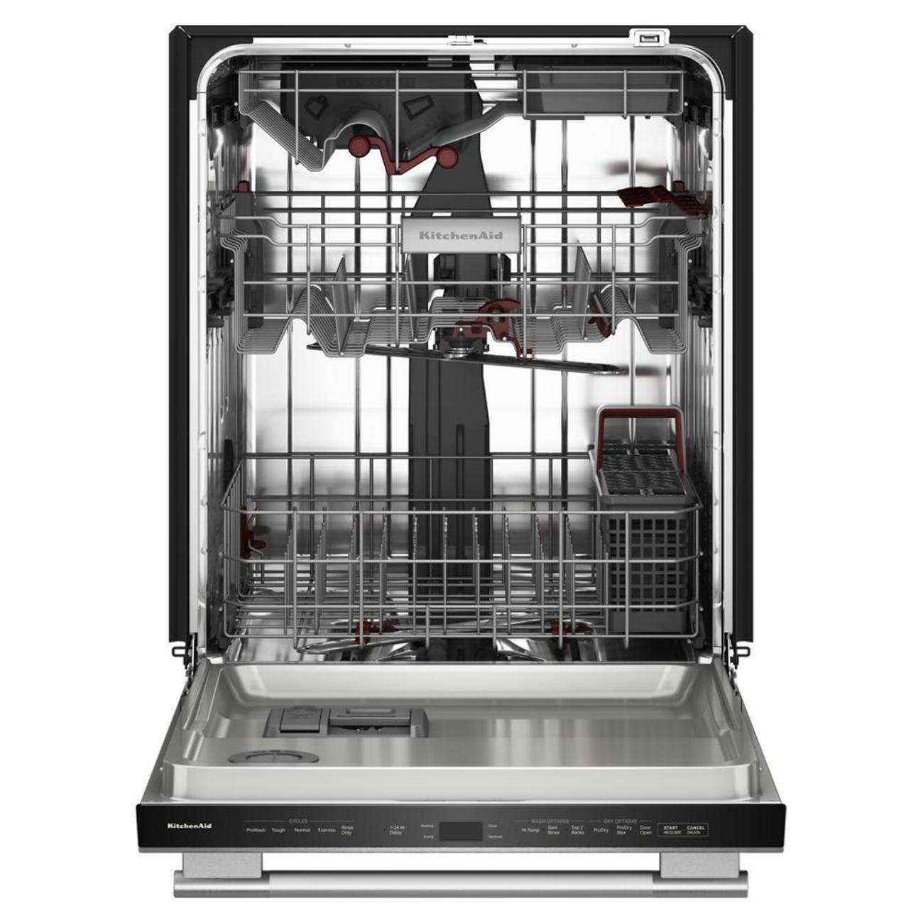 Alt View 12. KitchenAid - KitchenAid 24" Top Control Built-In Dishwasher with 360 Max Jets Third Rack, Advanced ProDry, Ultra-bright LED Lighting - PrintShield Stainless.