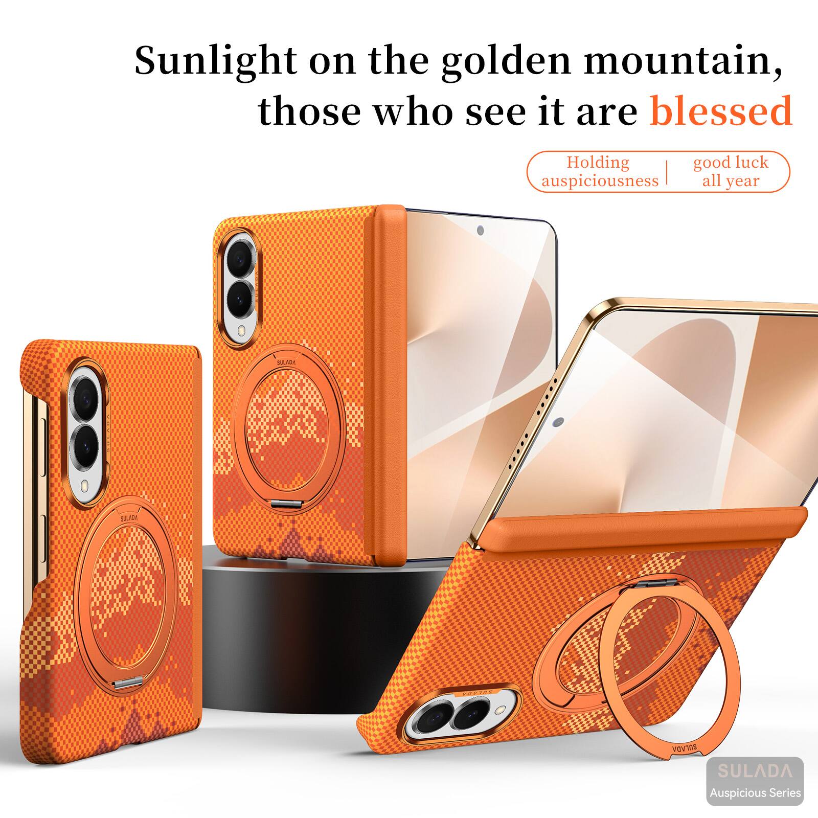 Sunlight on the golden mountain, those who see it are blessed  
Holding good luck auspiciousness all year  
SULADA  
SULADA  
VOVINS SULADA Auspicious Series